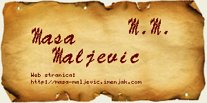 Maša Maljević vizit kartica